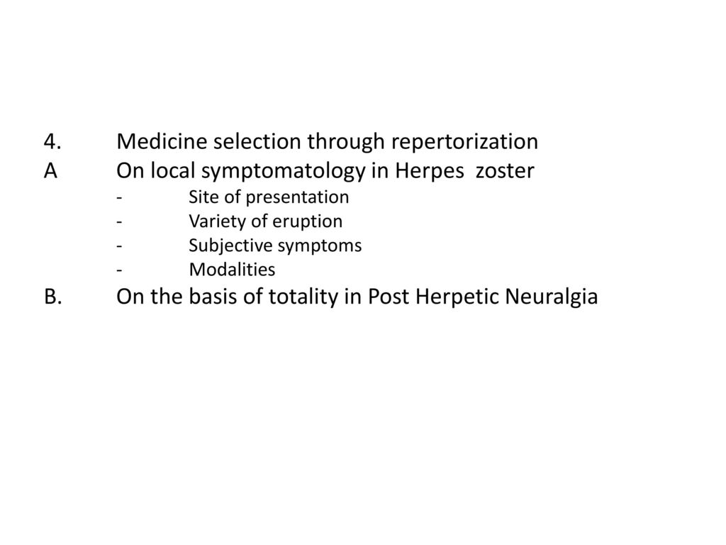 Clinical Assessment Of Herpes Zoster & Post Herpetic Neuralgia Under ...