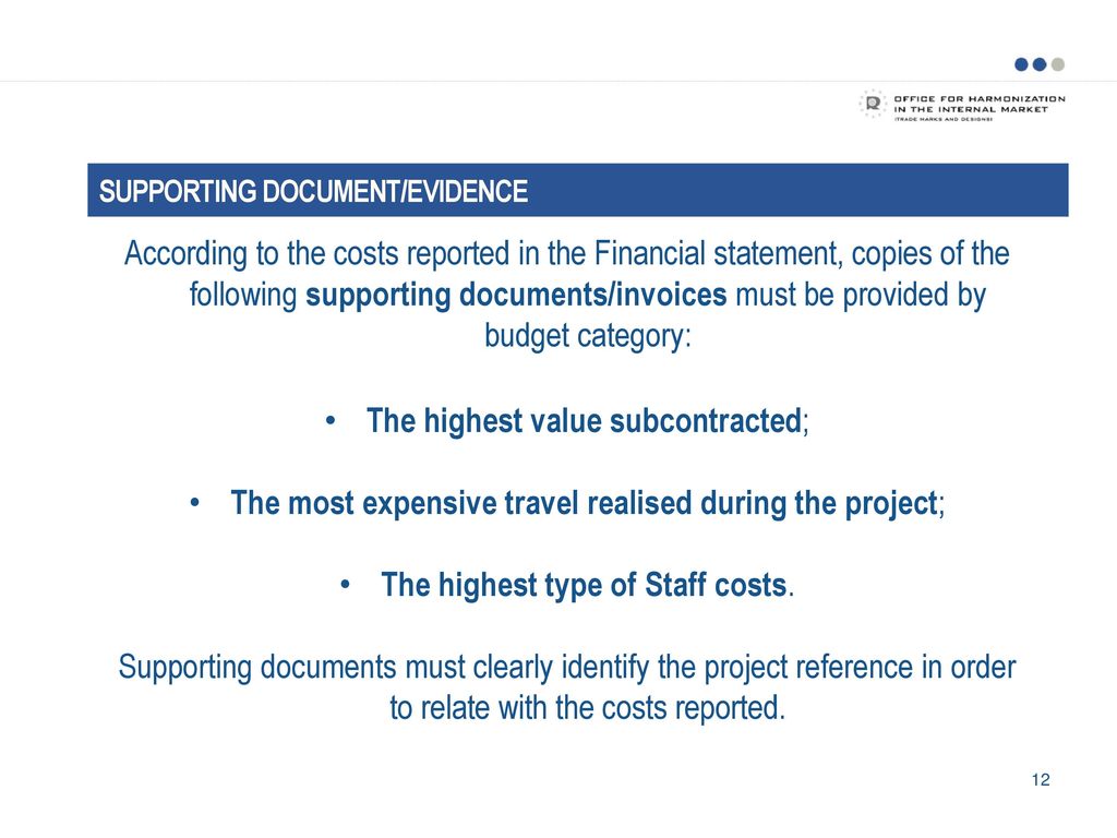 SUPPORTING DOCUMENT/EVIDENCE