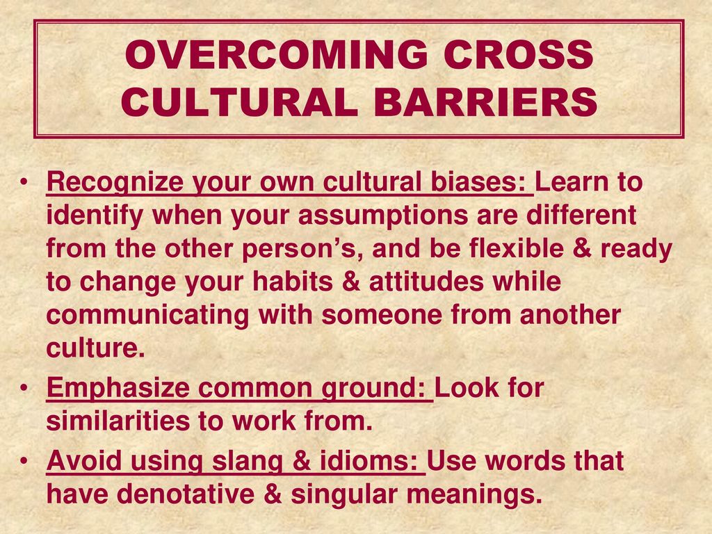 how to overcome cultural barriers to communication