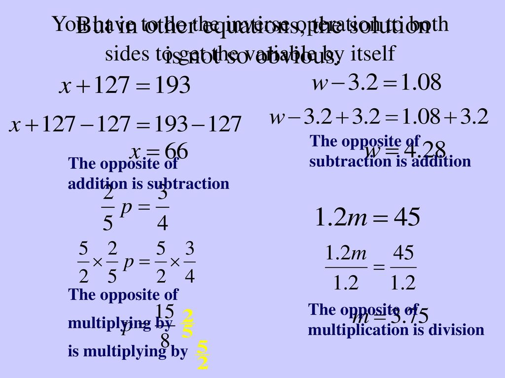 Solving equations ppt download
