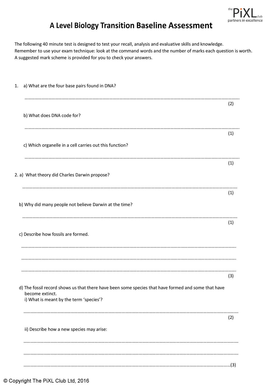 Transition pack for a level biology ppt download