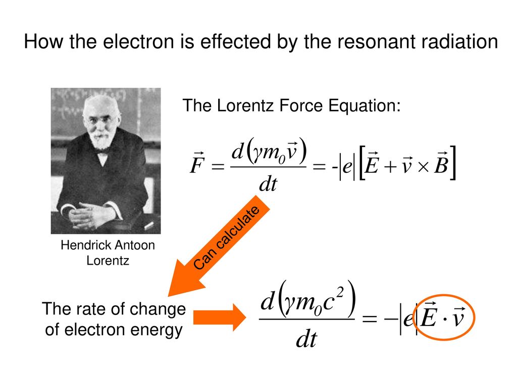 How the electron is effected by the resonant radiation