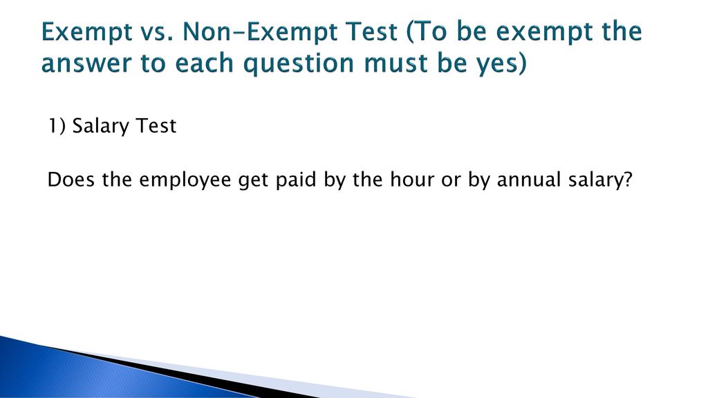 New Federal Fair Labor Standards Act Regulations ppt download
