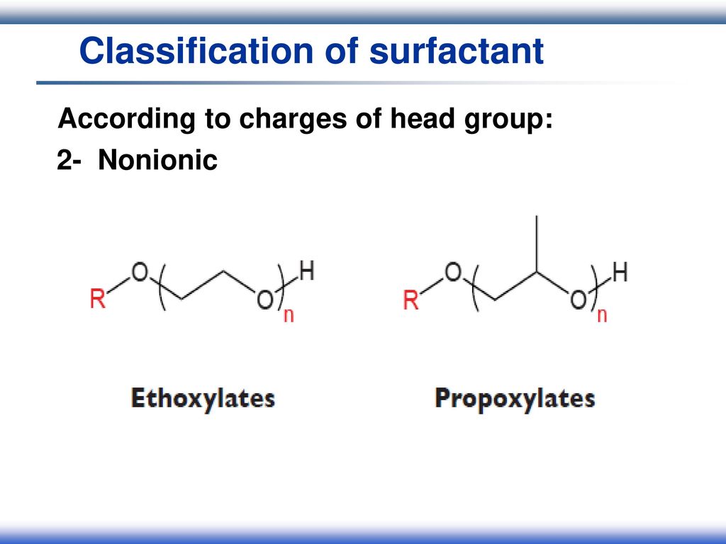 Classification of surfactant