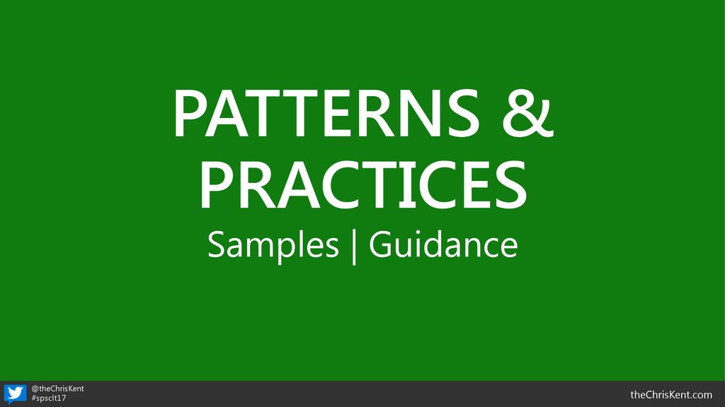 Patterns & Practices Samples | Guidance