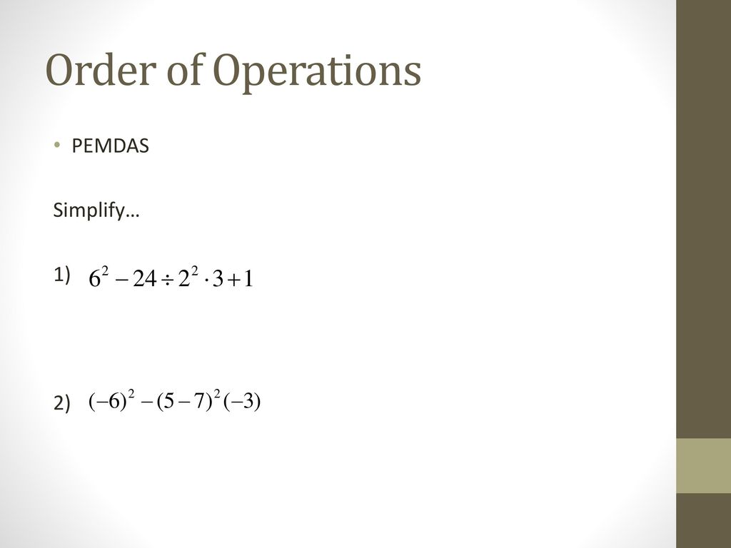 Number Theory The Integers Order of Operations Rational Numbers ppt