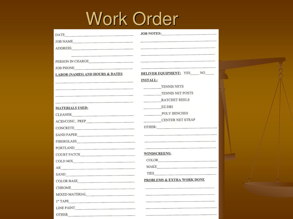 Work Order