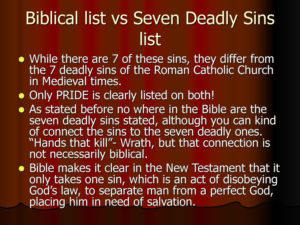 Seven Deadly Sins Ppt Download Seven Deadly Sins Ppt Download