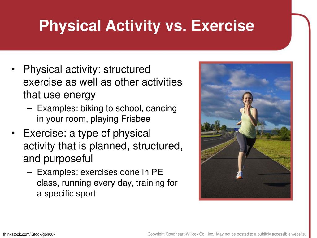 Physical activity and physical exercise