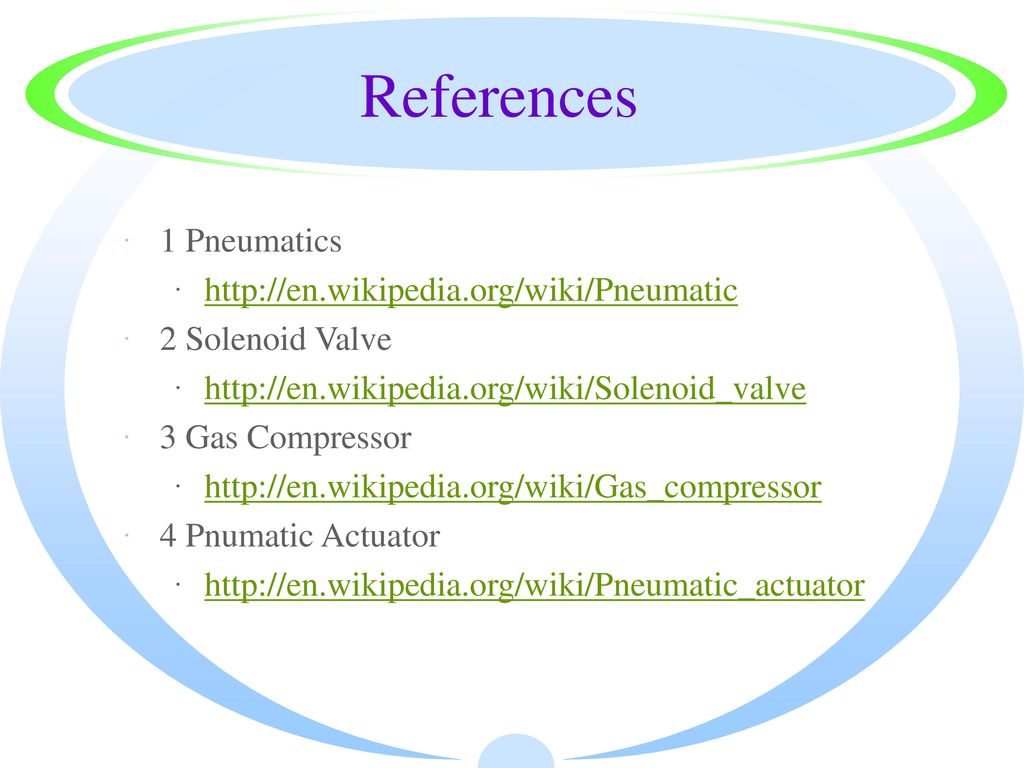References 1 Pneumatics