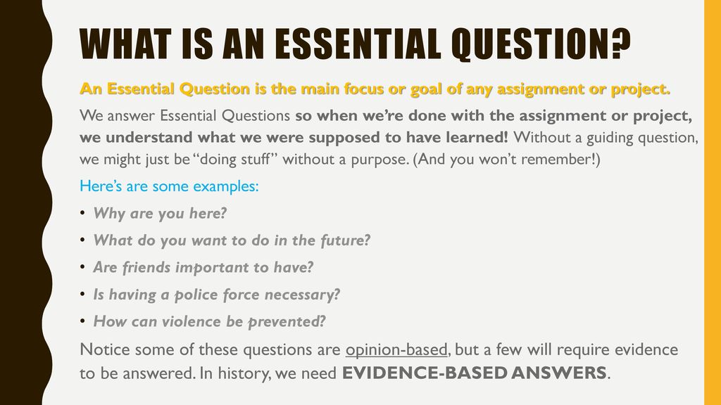 Answering an essential question - ppt download