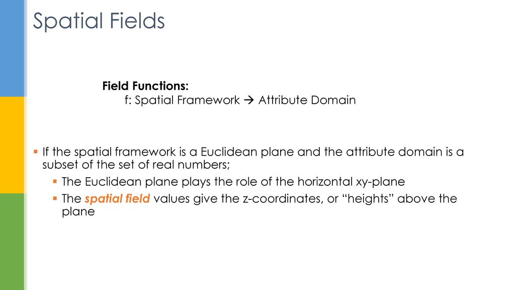 Spatial Fields Field Functions: