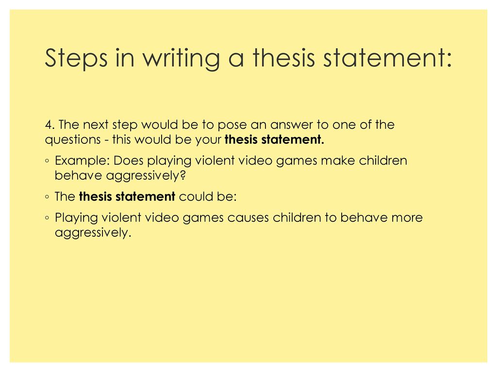 Keys to creating a successful thesis statement - ppt download