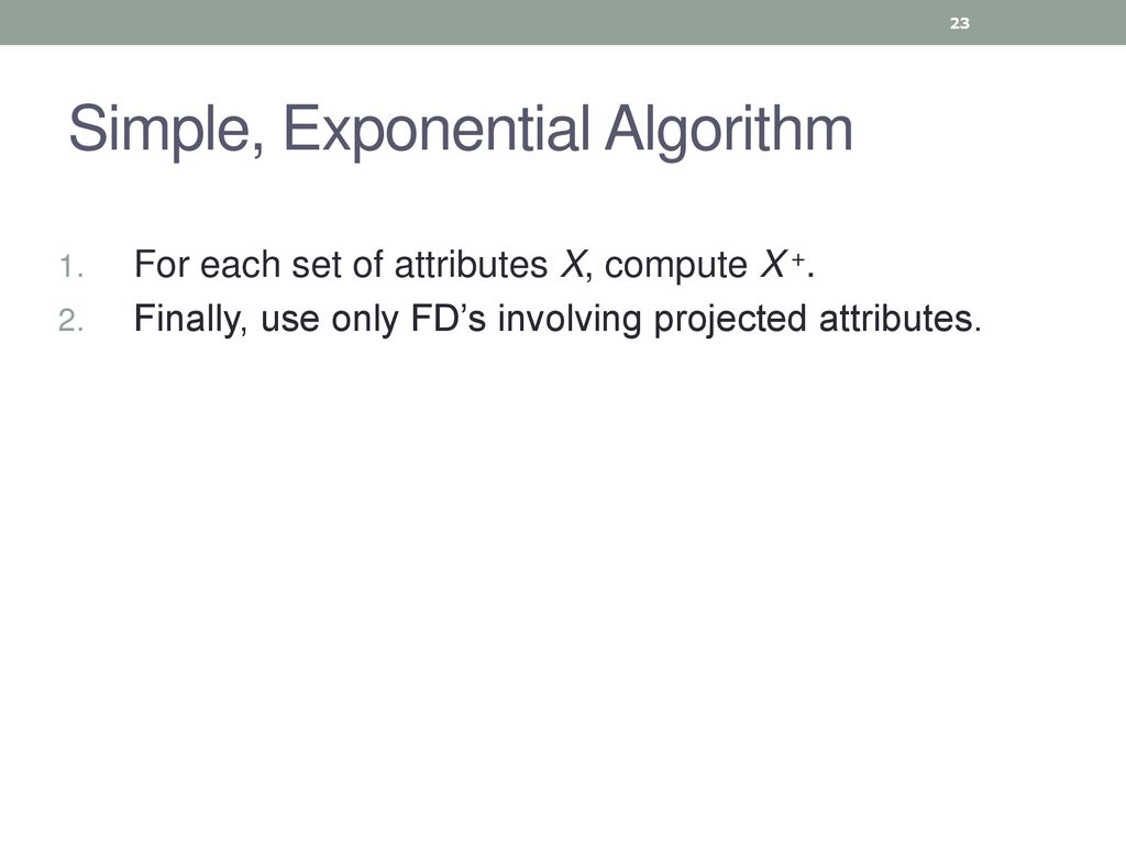 Simple, Exponential Algorithm