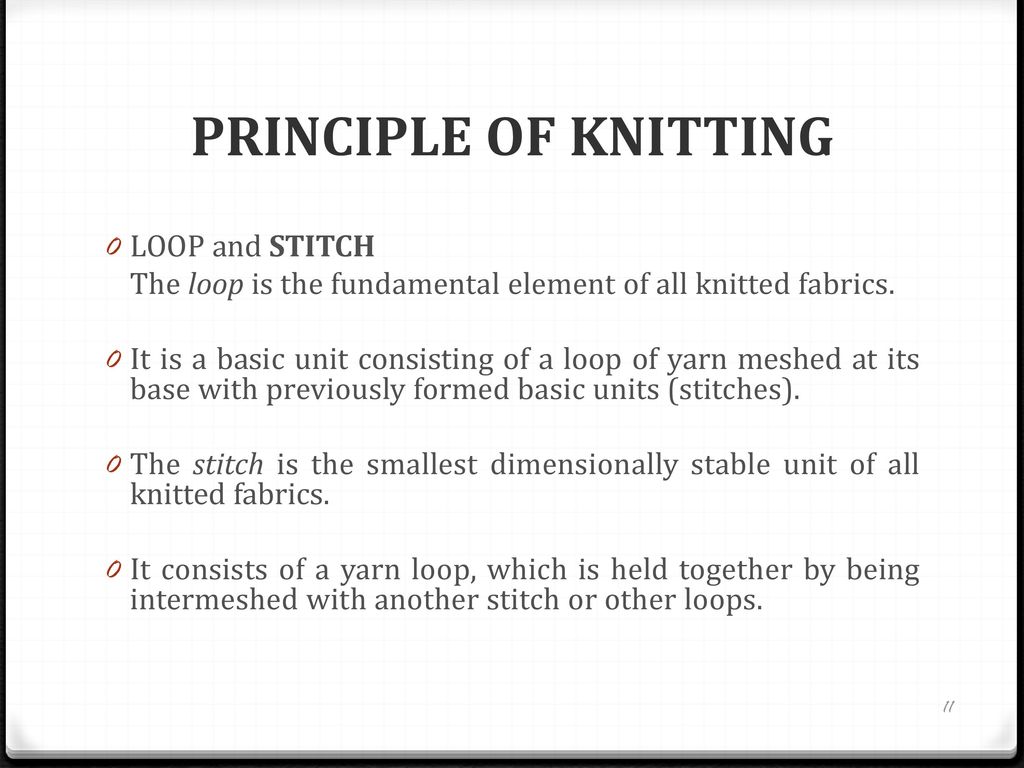 The Principles of Knitting