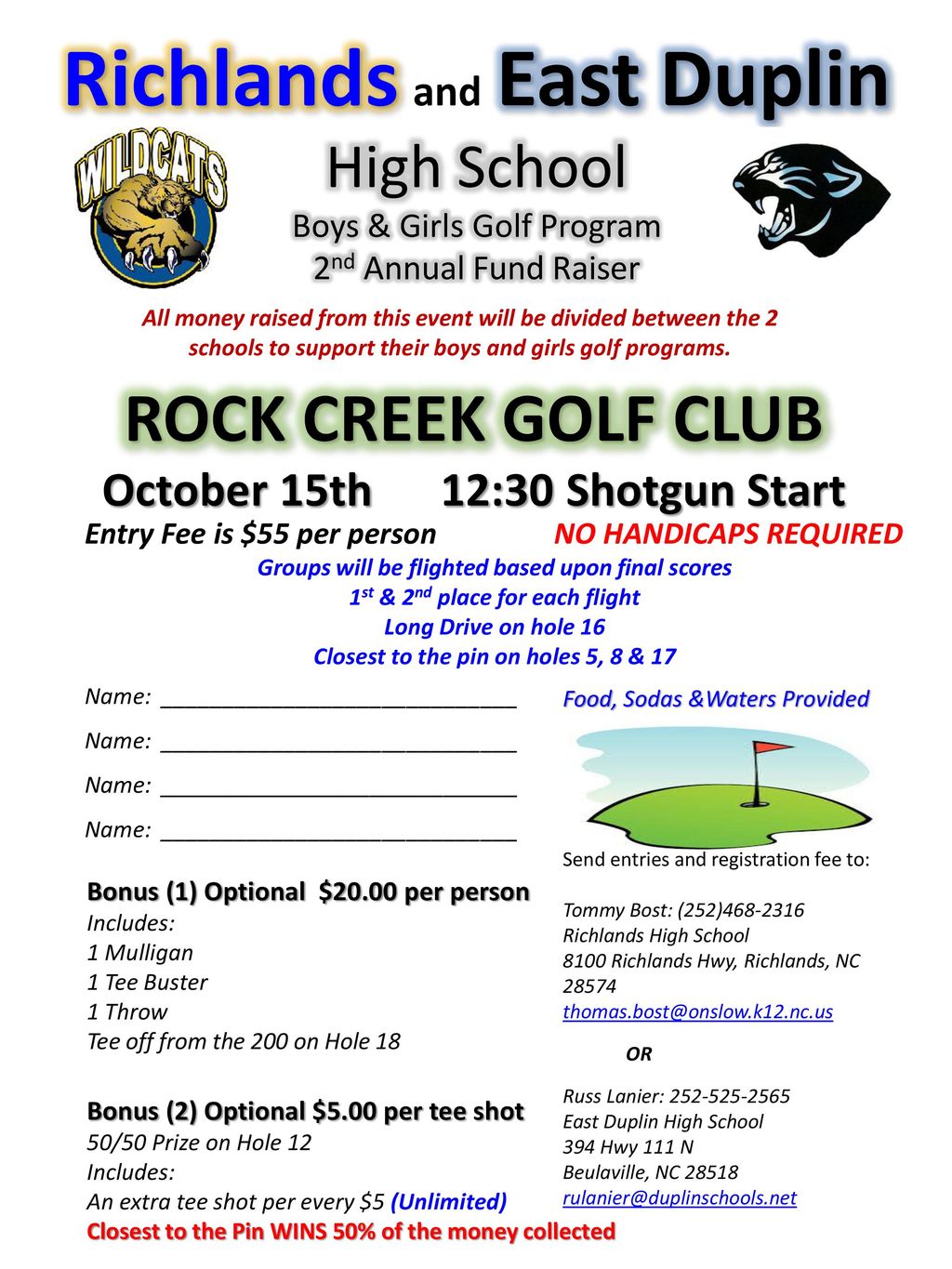 Richlands and East Duplin High School Boys & Girls Golf Program 2nd ...