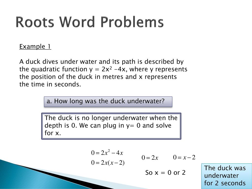 Quadratic Word Problems - ppt download In Quadratic Word Problems Worksheet