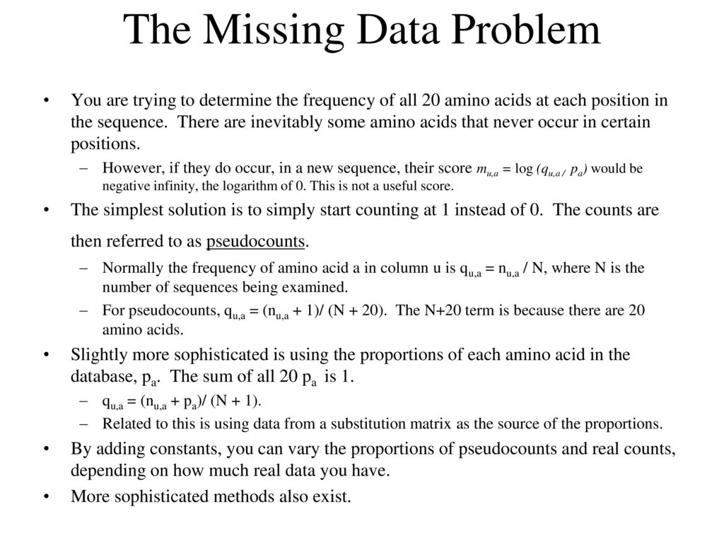 The Missing Data Problem