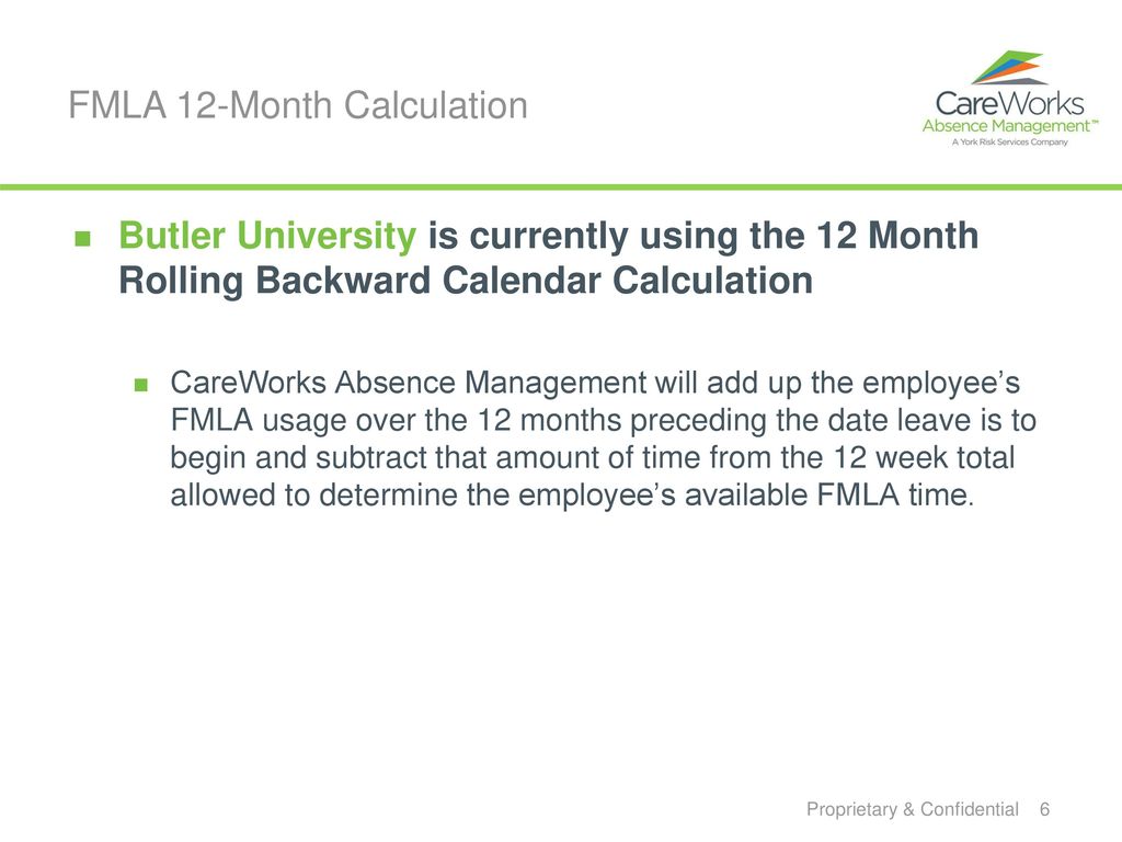 Calculating Fmla Rolling 12 Months