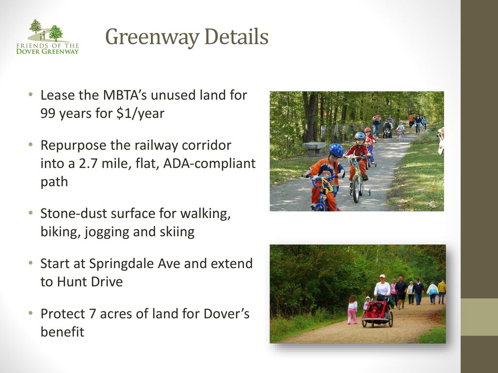 Greenway Details Lease the MBTA’s unused land for 99 years for $1/year