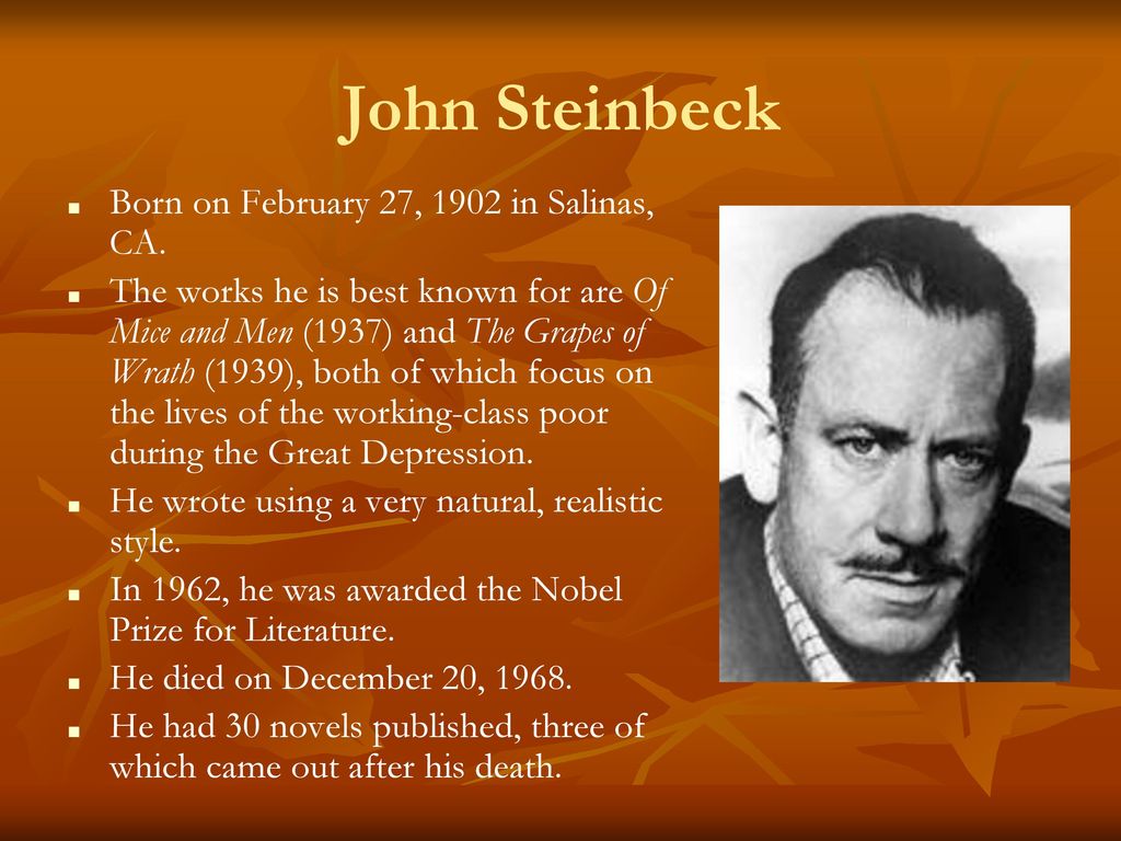 john steinbeck autobiography