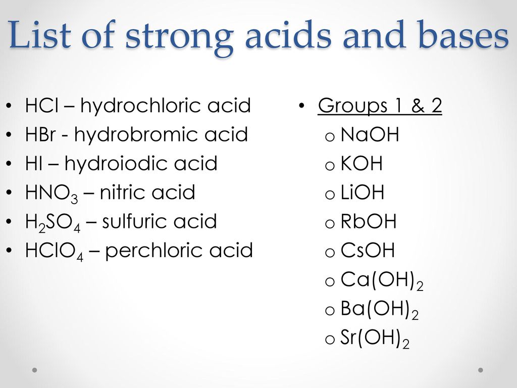 Chapter 19: Acids and Bases - ppt download