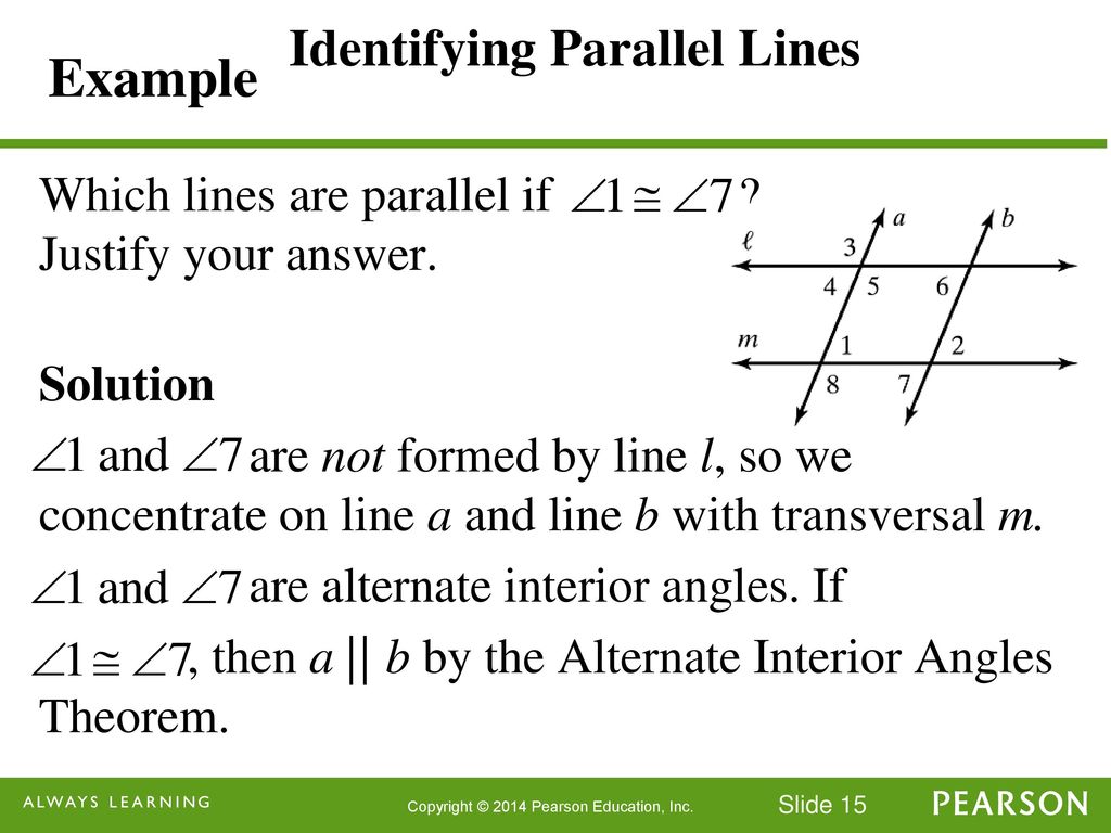 Identifying Parallel Lines