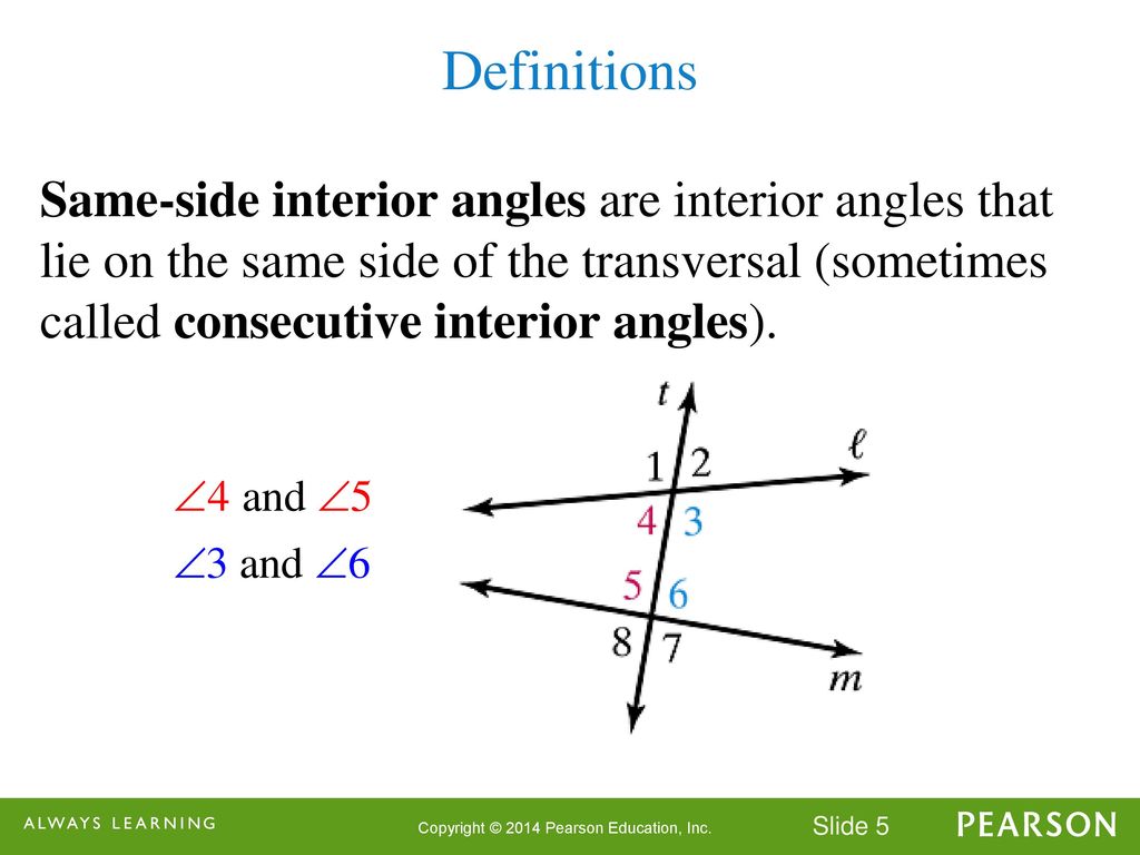 3 2 Transversals And Angles Ppt Download