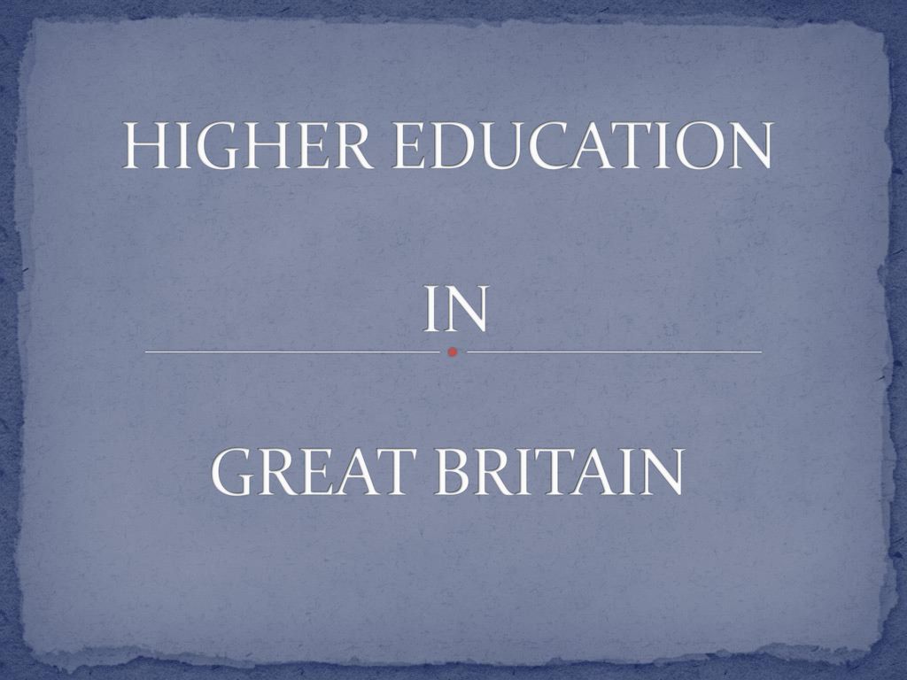 higher education in great britain