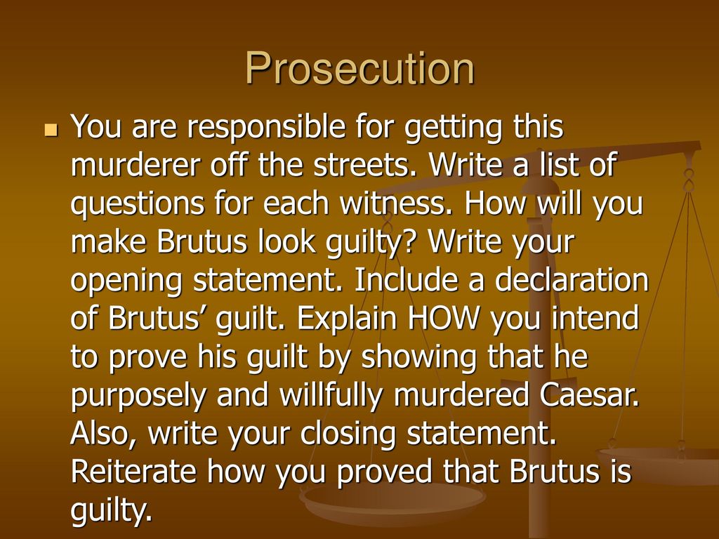 Brutus on Trial. - ppt download