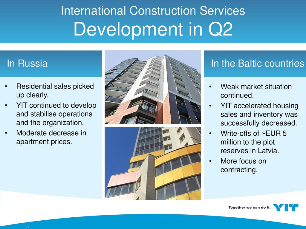 International Construction Services Development in Q2