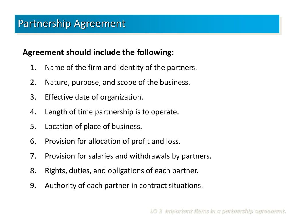 What Should Be Included in a Partnership Agreement?