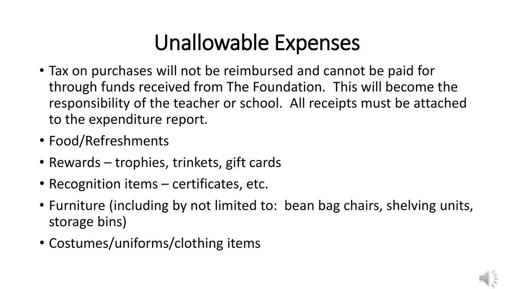 Unallowable Expenses
