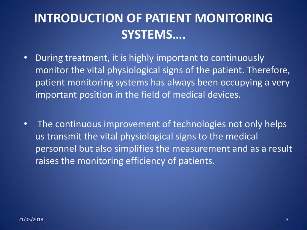 INTRODUCTION OF PATIENT MONITORING SYSTEMS….