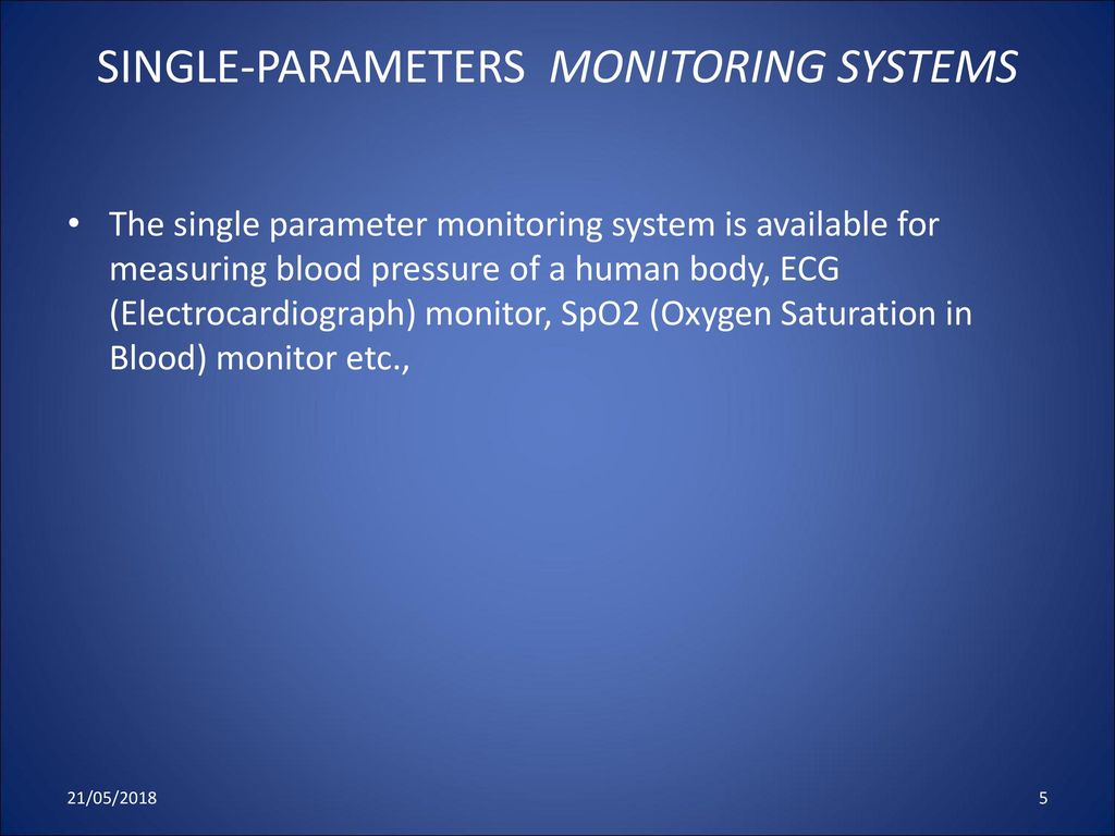 SINGLE-PARAMETERS MONITORING SYSTEMS