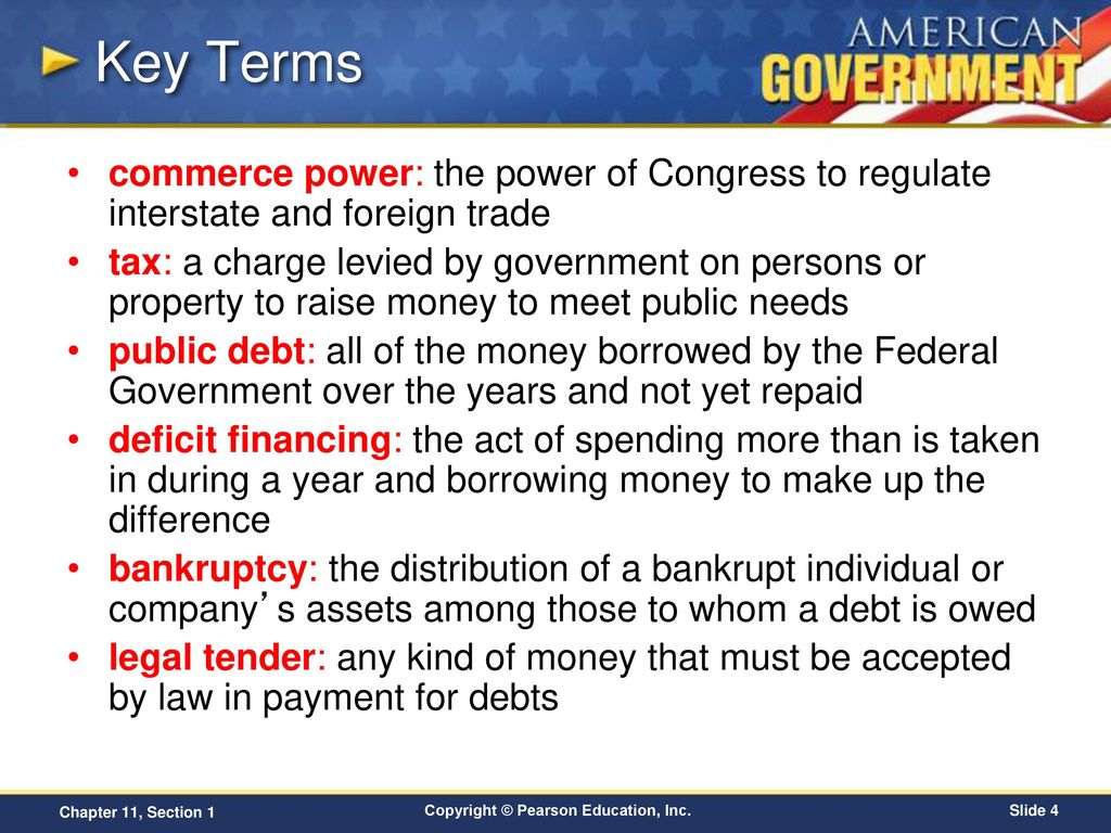 Chapter 11: Powers of Congress Section 1 - ppt download