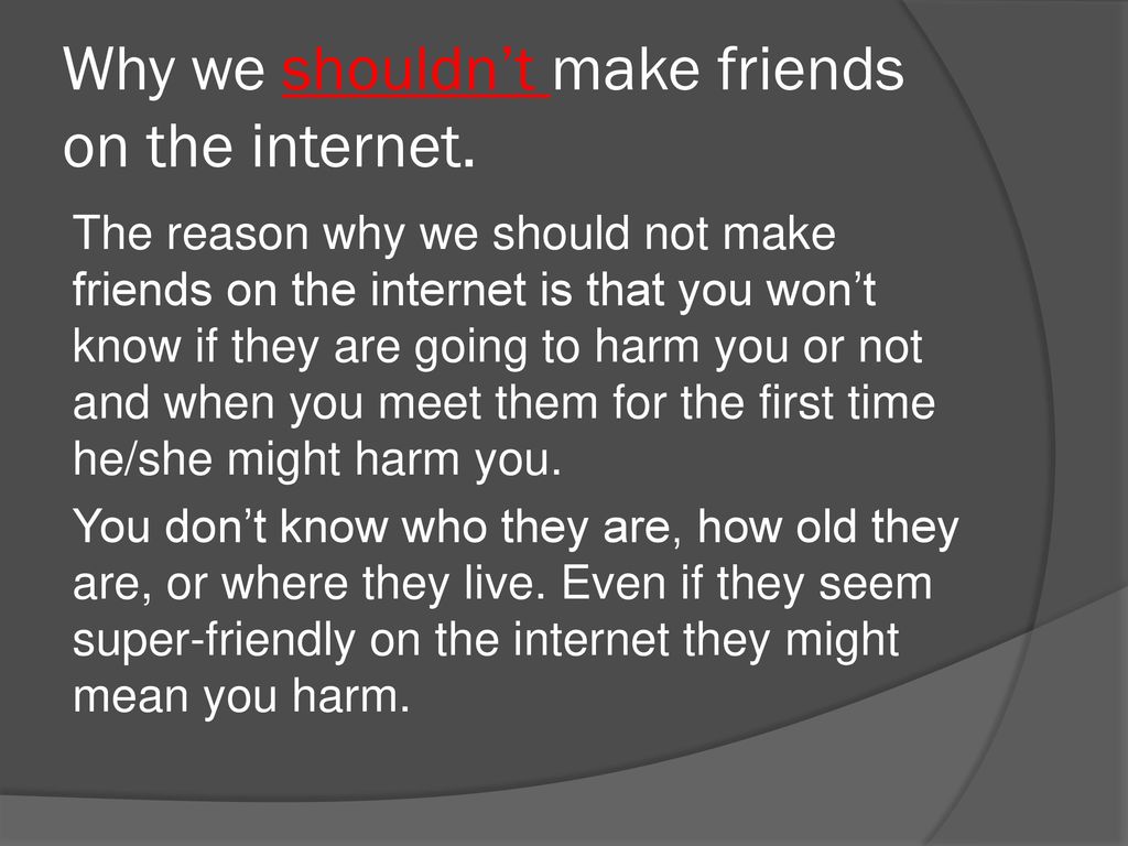 How to Make Friends On the Internet