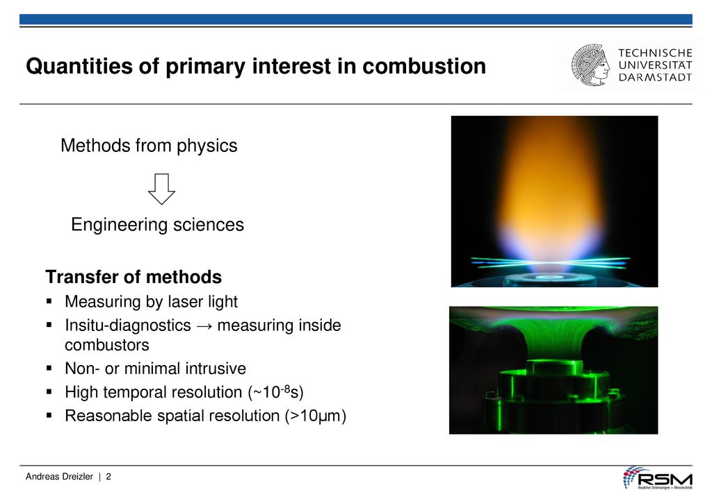 Quantities of primary interest in combustion