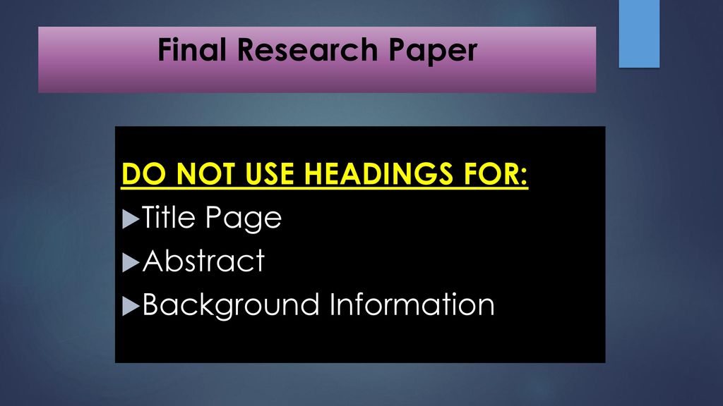 Final Research Paper Pioneer Middle School Ppt Download