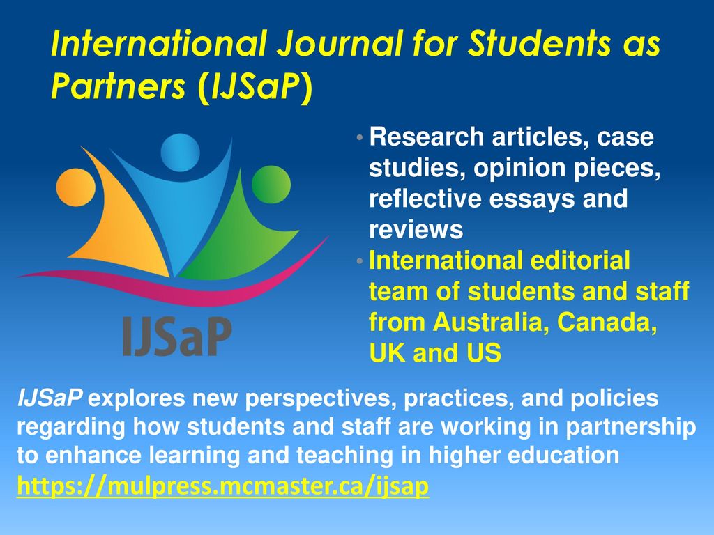 International Journal for Students as Partners (IJSaP)
