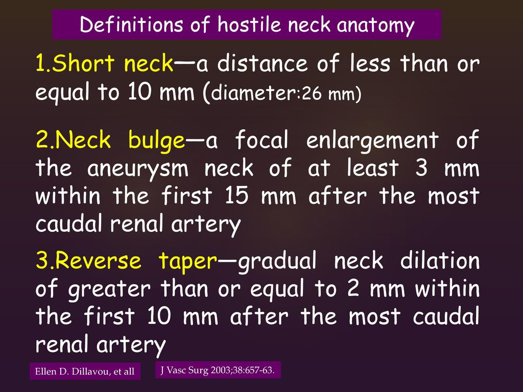 Definitions of hostile neck anatomy