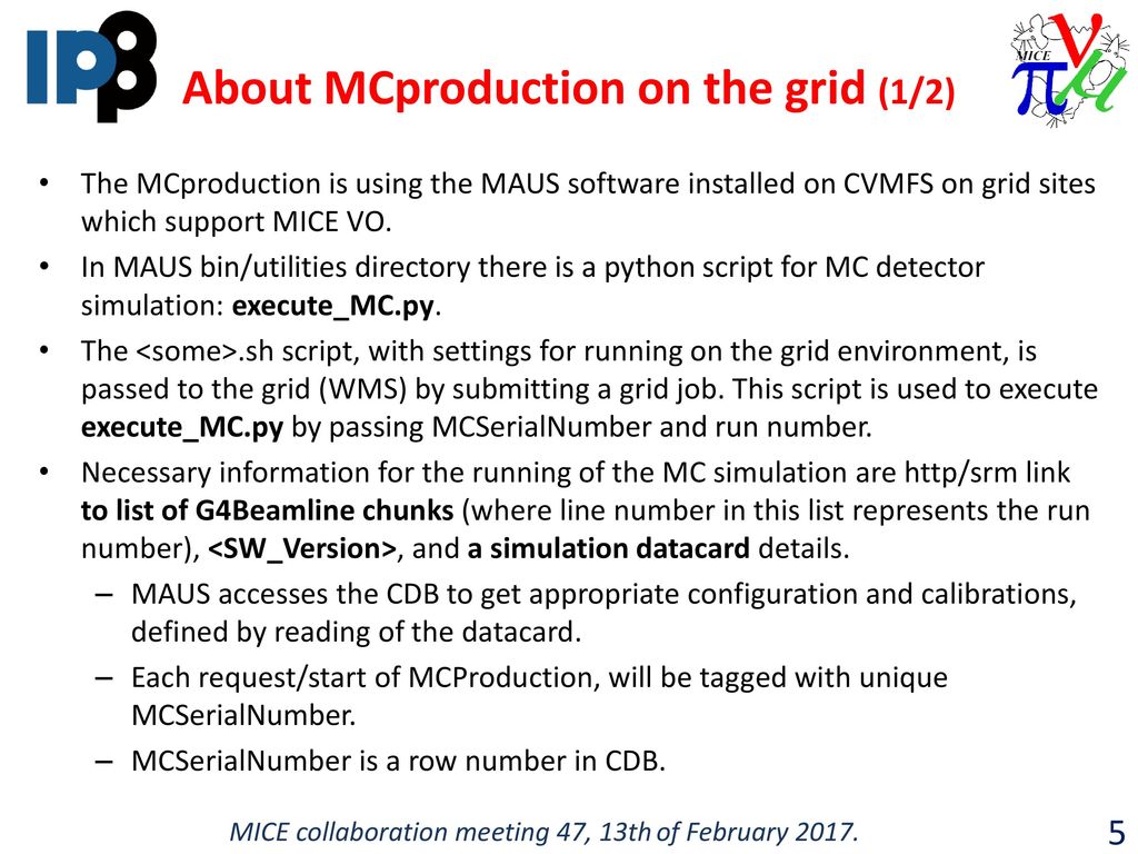 About MCproduction on the grid (1/2)