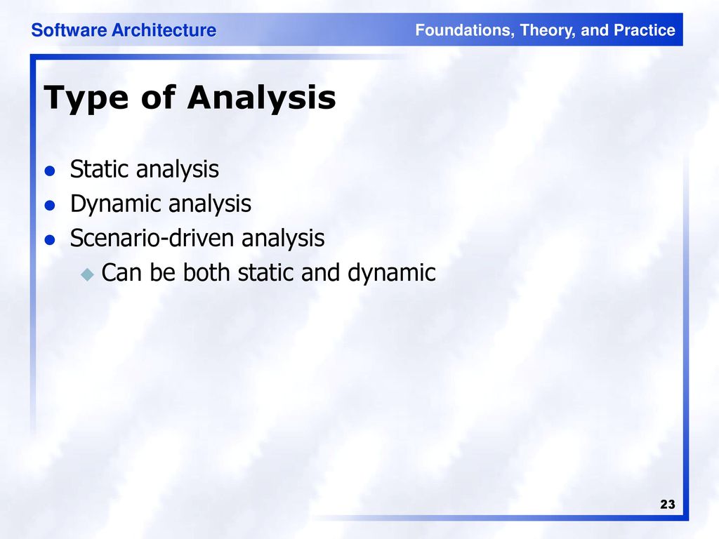 Analysis of Software Architectures - ppt download
