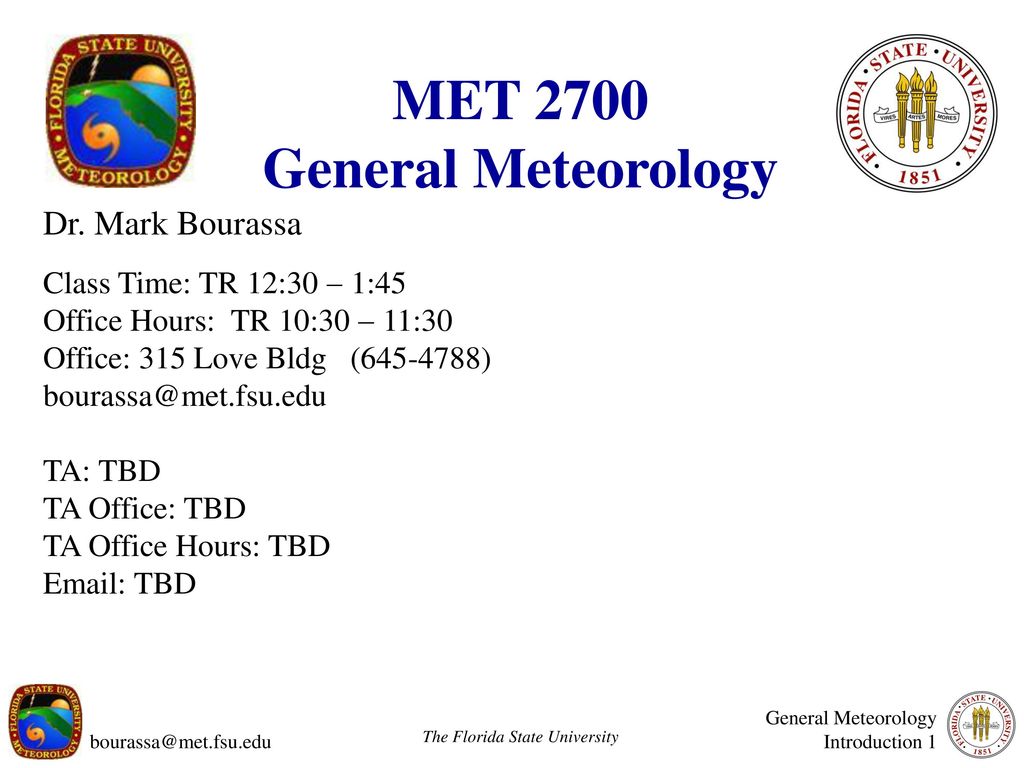 MET 2700 General Meteorology
