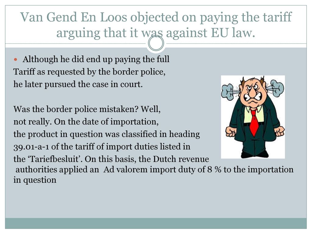 Judgment of the Court, Van Gend & Loos, Case Tea Tafaj - ppt download
