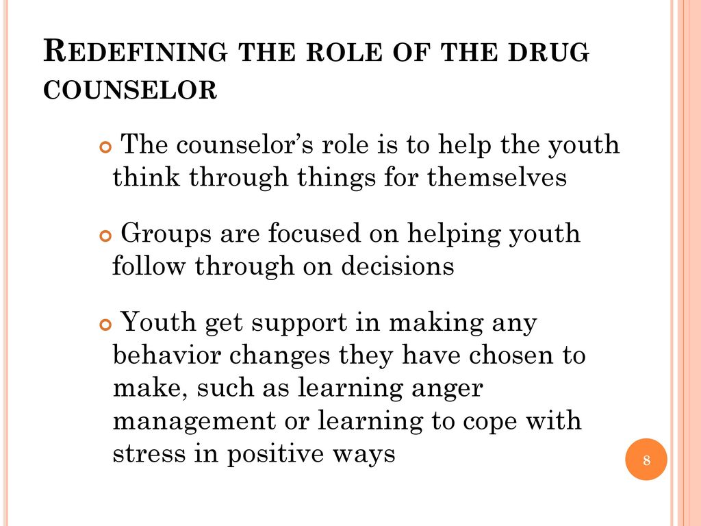 Redefining the role of the drug counselor