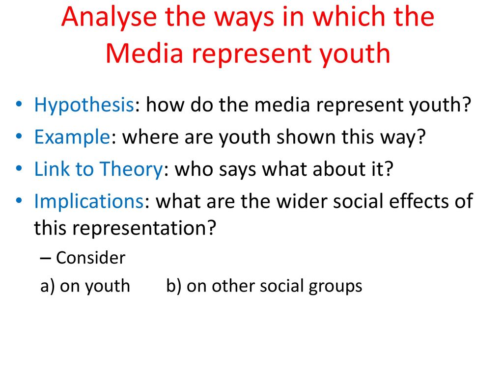 hypothesis on youth culture