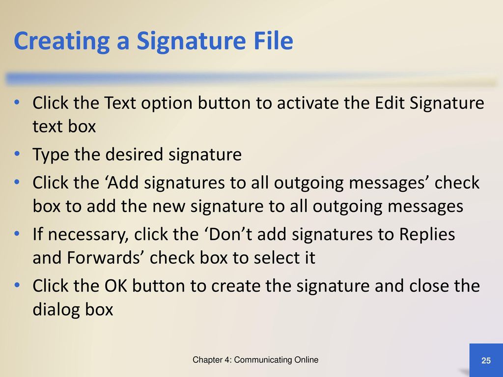 Chapter 4 communicating online ppt download