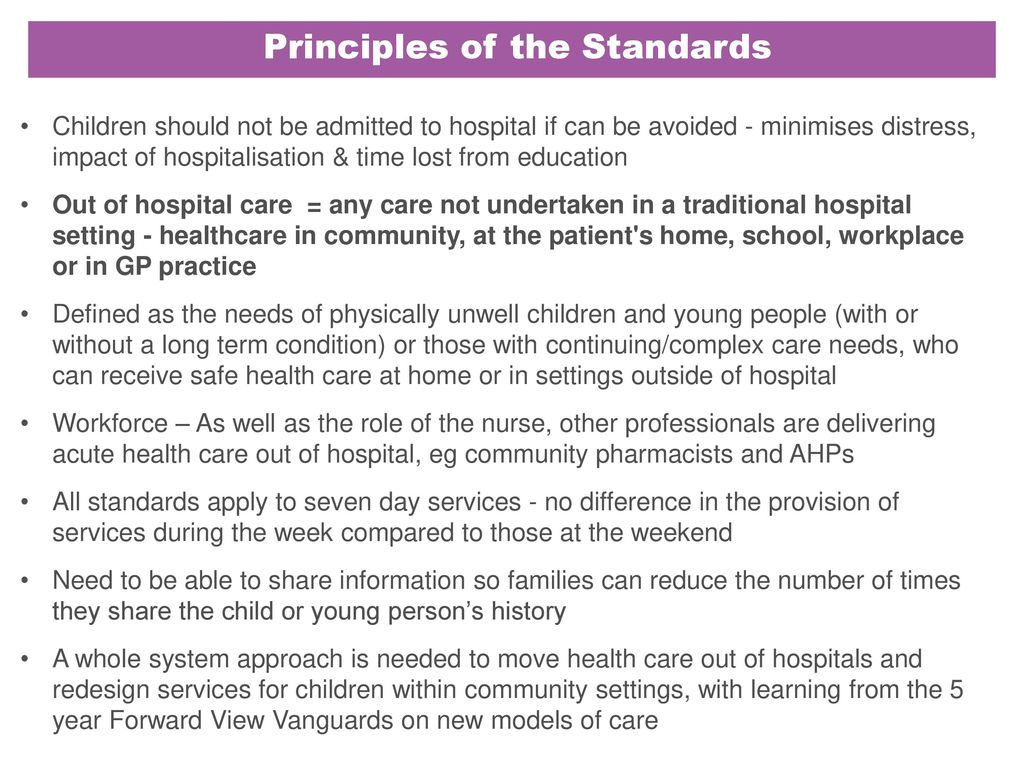 Transforming Care: The Out Of Hospital Standards - Ppt Download