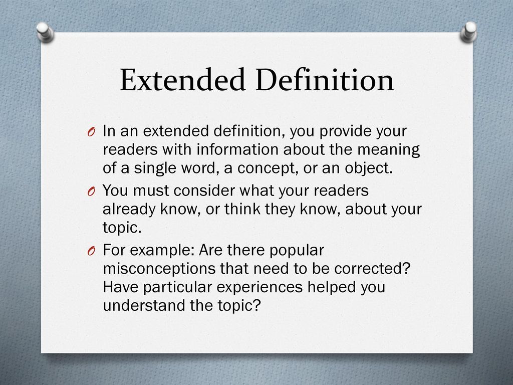 extended definition essay outline